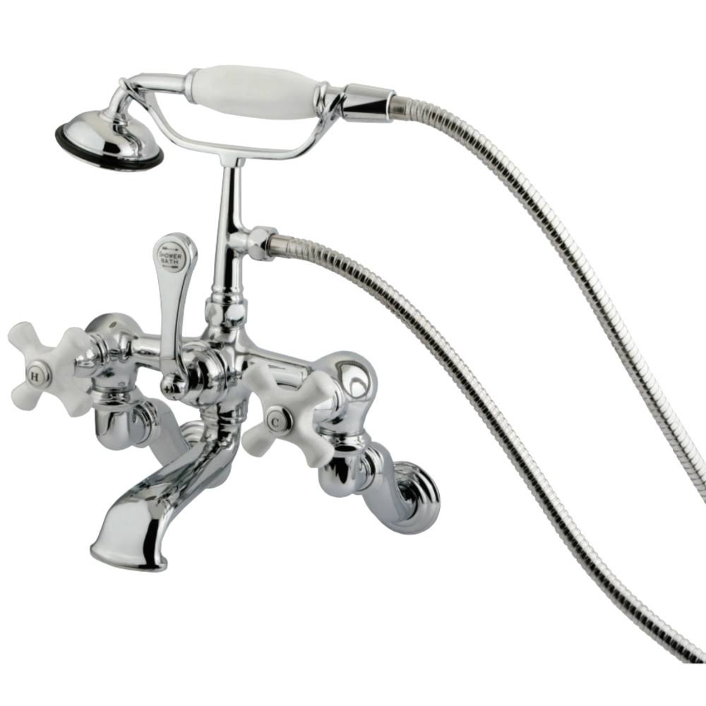 Vintage Wall Mount Clawfoot Tub Filler with Hand Shower A656941