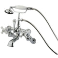 Vintage Wall Mount Clawfoot Tub Filler with Hand Shower A656941