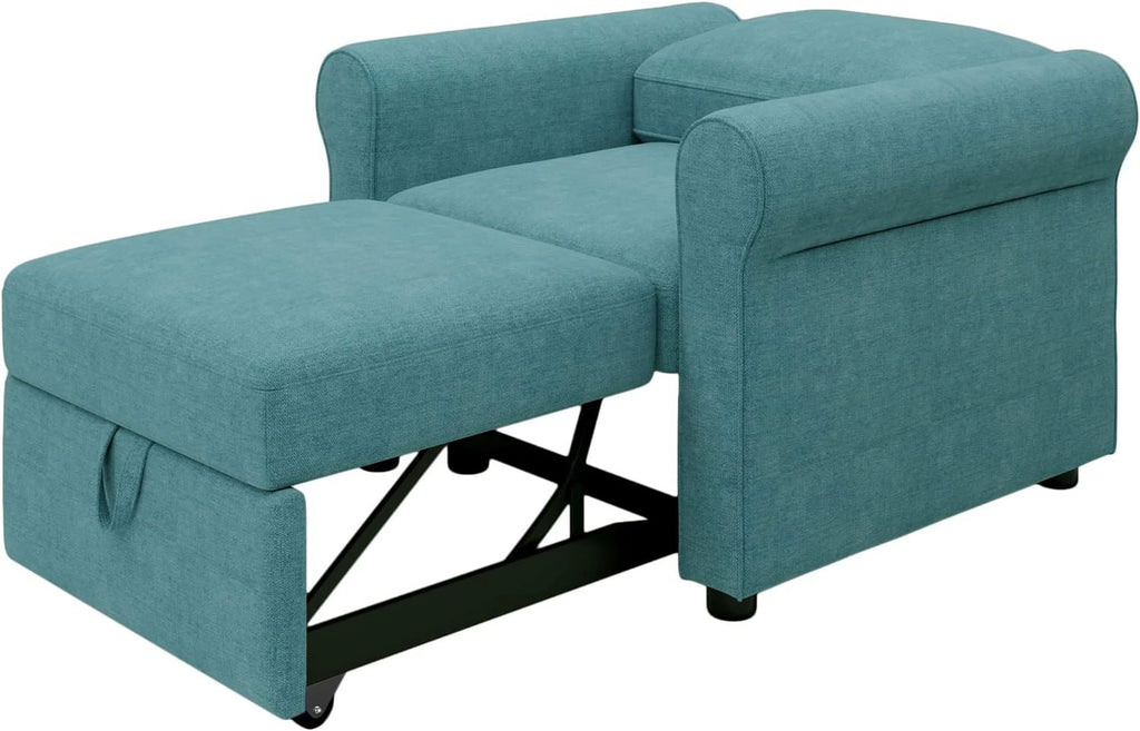 Teal Convertible Sleeper Chair Bed W844