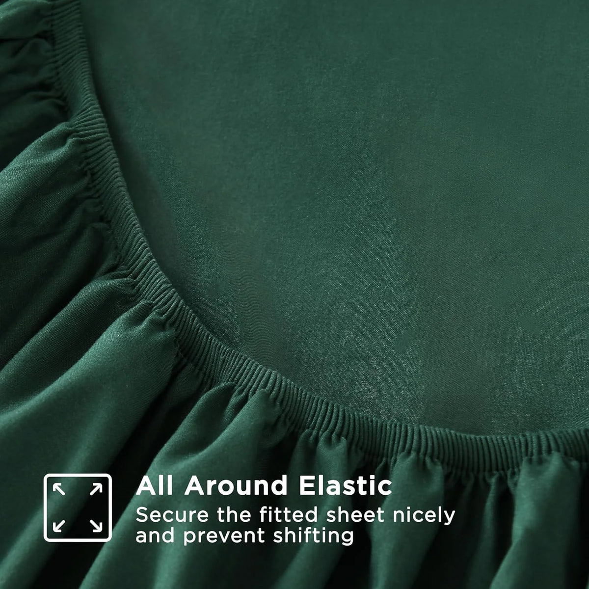 Emerald Green Microfiber Sheet Set California King 4 Pieces Deep Pocket S305