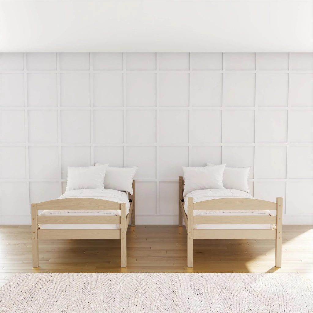 Solid Wood Twin-over-Twin Convertible Bunk Bed J8671