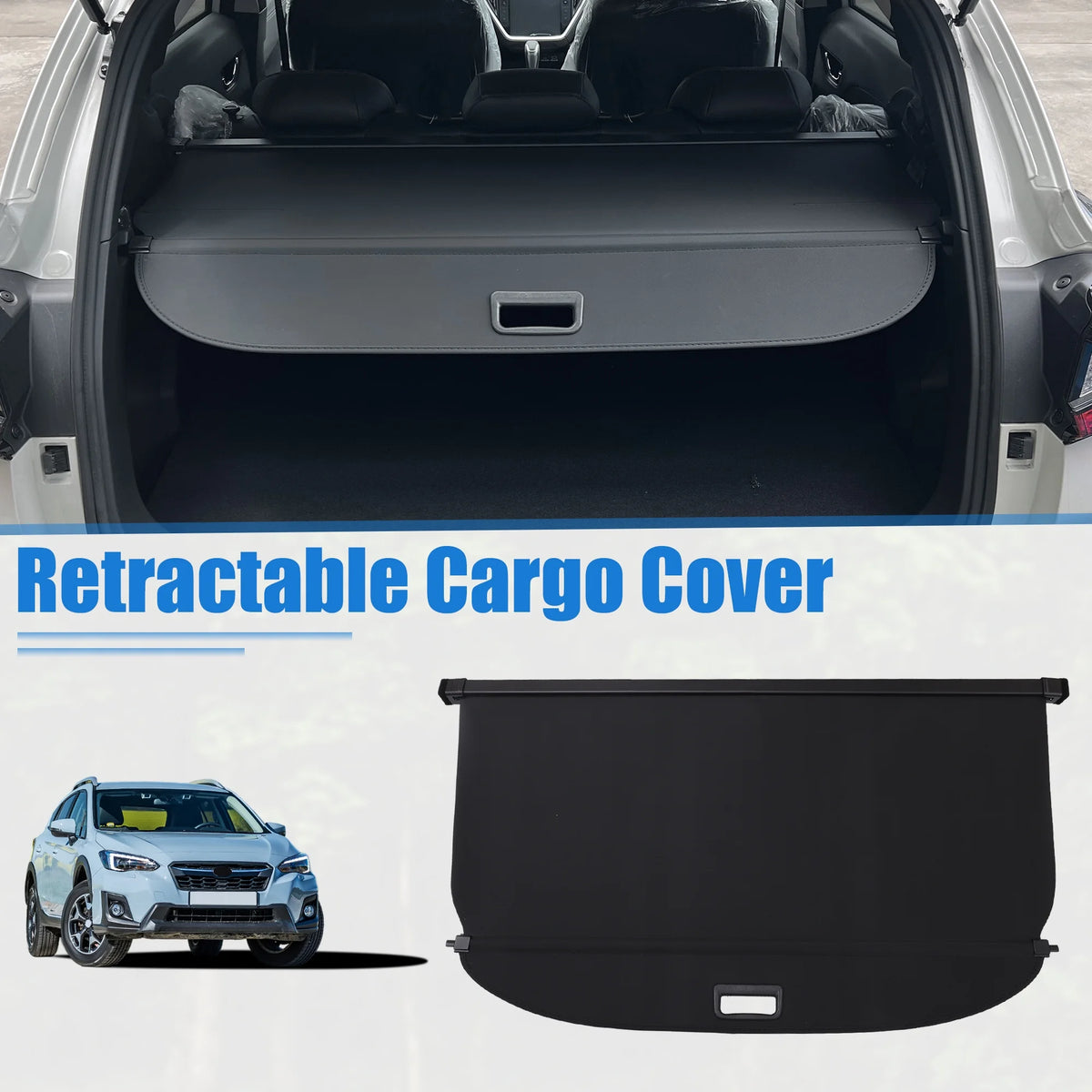 Retractable Cargo Cover for Subaru XV SUV Rear Trunk Shade Black N81773
