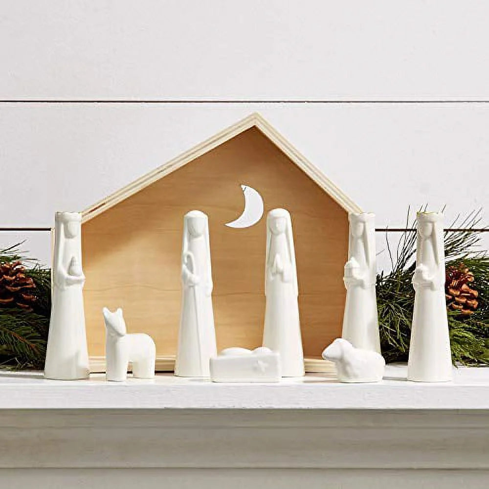 9 Pieces Porcelain Nativity Set E92604