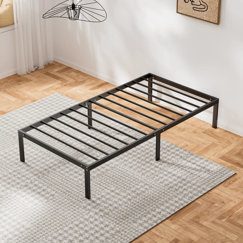 Twin Size Metal Bed Frame with Headboard and Footboard B710