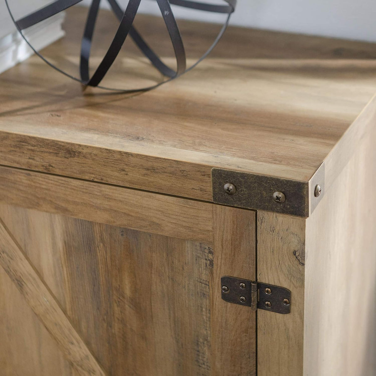 58 Inch Reclaimed Barnwood TV Stand Cabinet S393