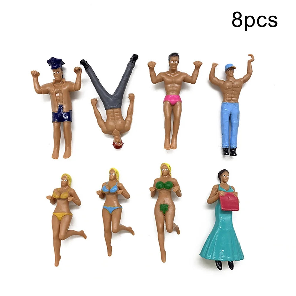 8Pcs Mini Simulated People Dollhouse Pendant Decor P26213