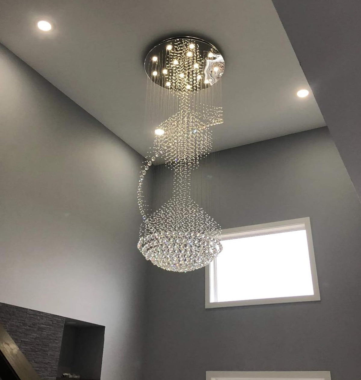 Crystal Spiral Chandelier for Staircase Y153578