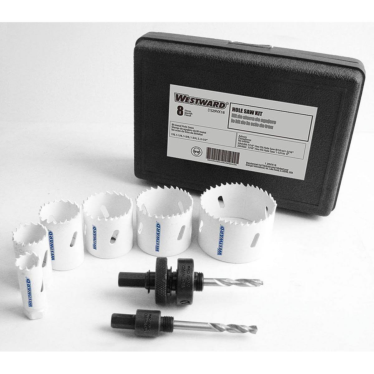 8 Pc Bi-Metal Hole Saw Kit W942235