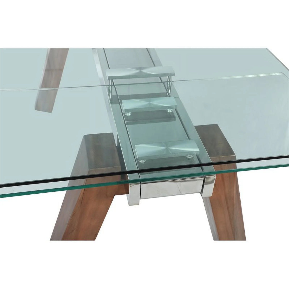 63" Steel and Glass Dining Table P10002