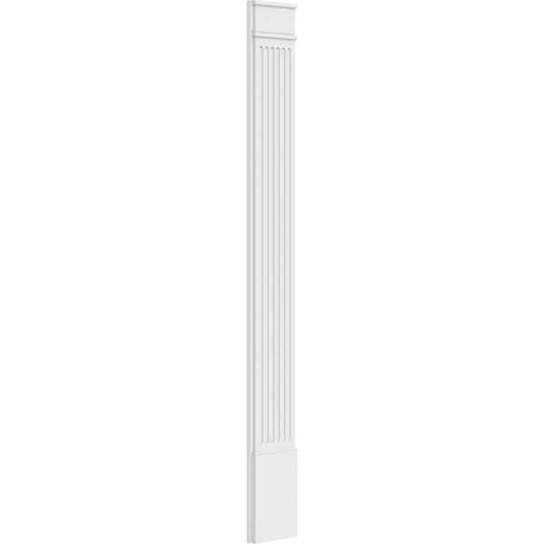 Fluted PVC Pilaster with Decorative Capital & Base (Pair) X402