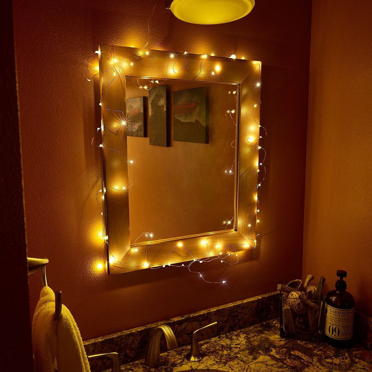 Warm White Copper Wire Lights with Remote U297