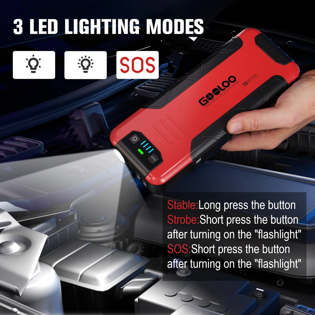 Car Battery Jump Starter with USB Quick Charge R127