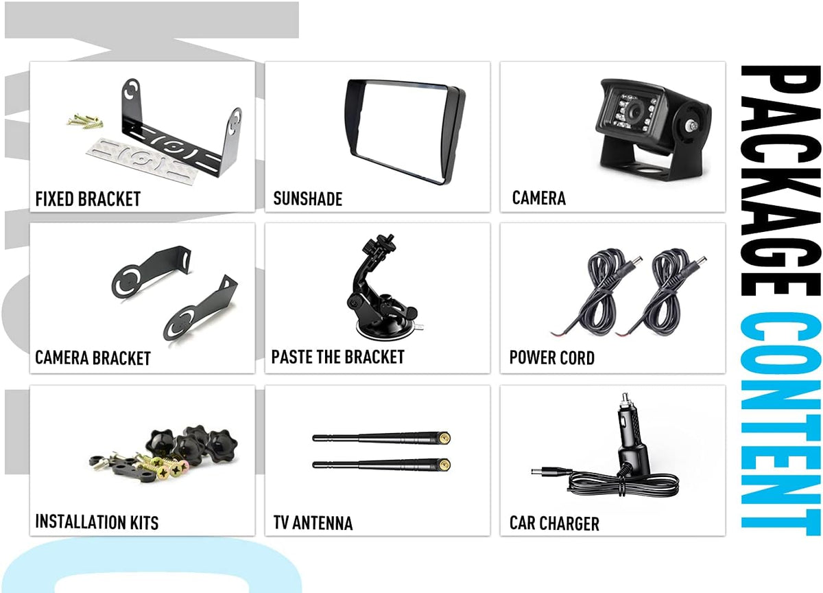 HD Wired Backup Camera System Kit with 7" LCD Monitor L3997