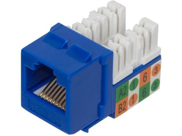 Cat6 RJ45 Keystone Jack Blue (100 Pack) E938674
