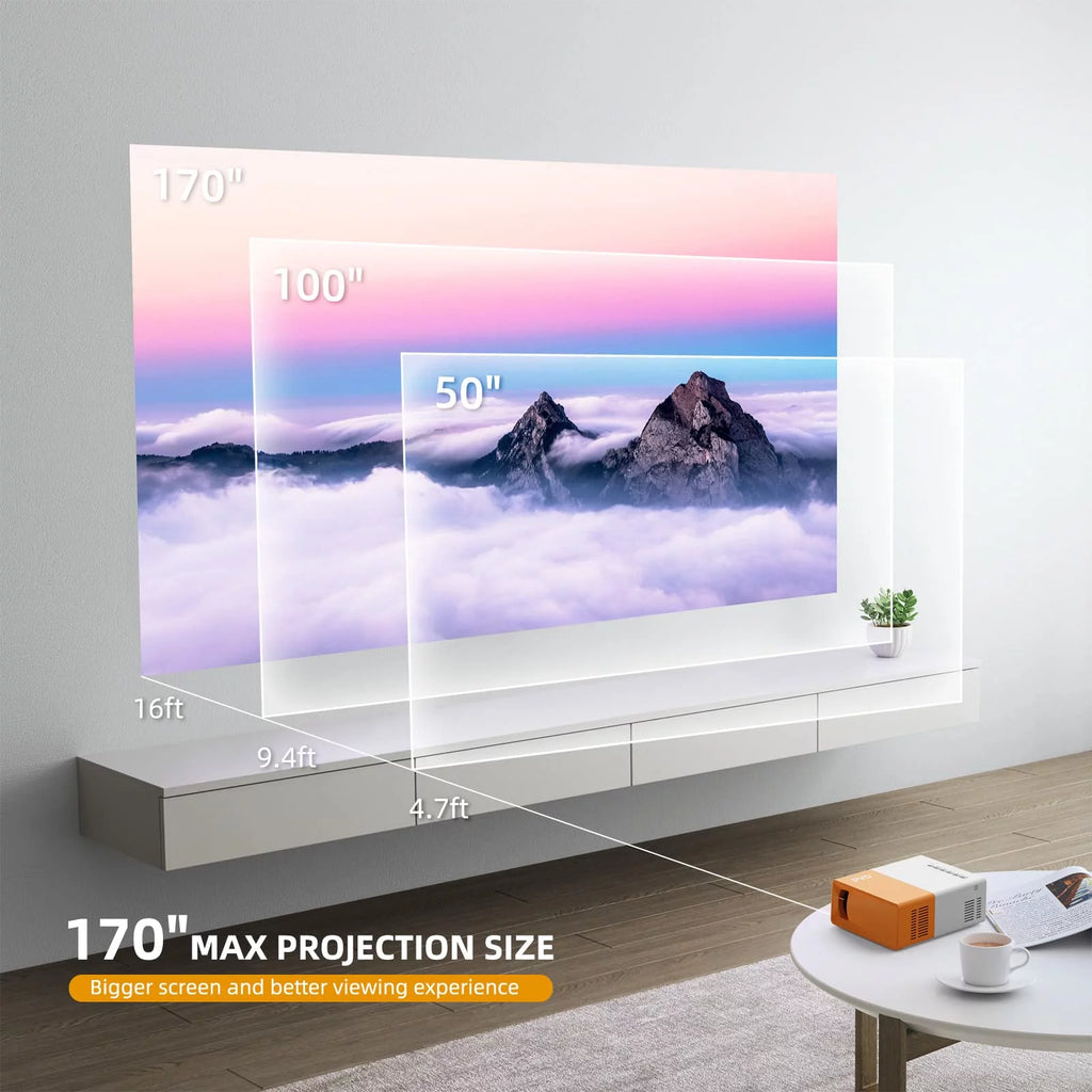 Mini Portable LED Projector with USB and Remote Control G2775
