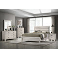 Gray 6 Drawer Wood Dresser with Mirror M735