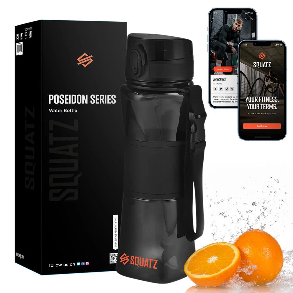 700ml Sports Water Bottle with Strainer (Black) H34321
