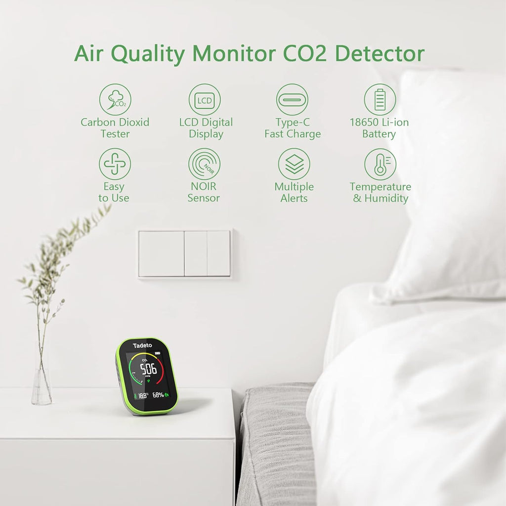 3 in 1 CO2 Monitor with Temperature Humidity G7874