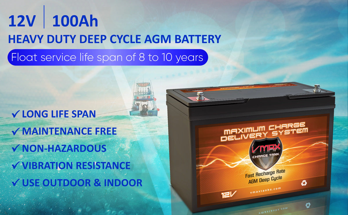 12 Volt 100Ah AGM Deep Cycle Battery O136352