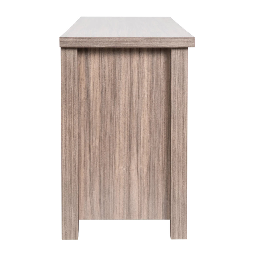 Gray Wash Oak Finish 65" Media Console with 6 Open Storage Shelves W7107