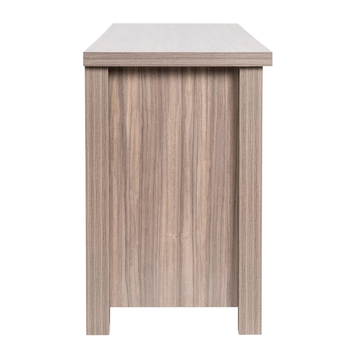 Gray Wash Oak Finish 65" Media Console with 6 Open Storage Shelves W7107