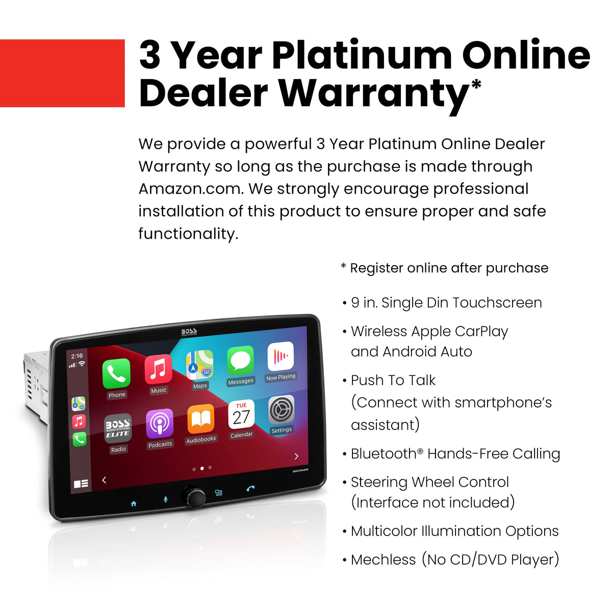 9” CarPlay Android Car Stereo L61002