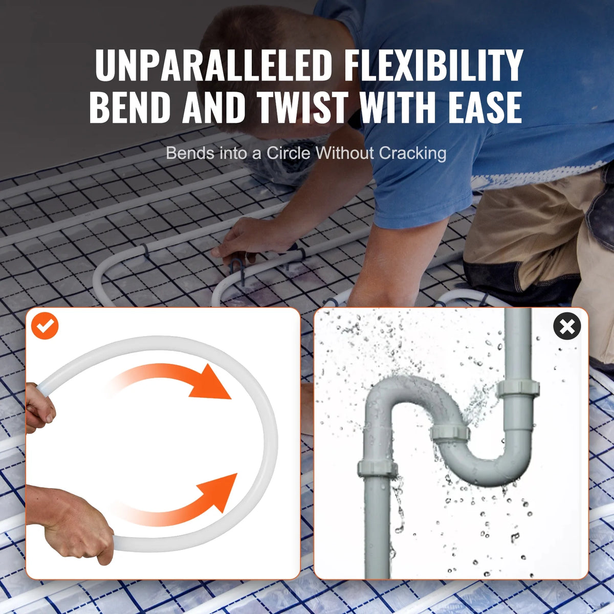 3/4” x 100ft White PEX-B Tubing with Pipe Cutter G322