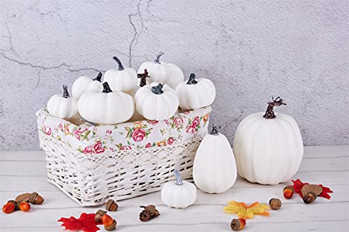12 Pcs Assorted Sizes Artificial Pumpkins H322471