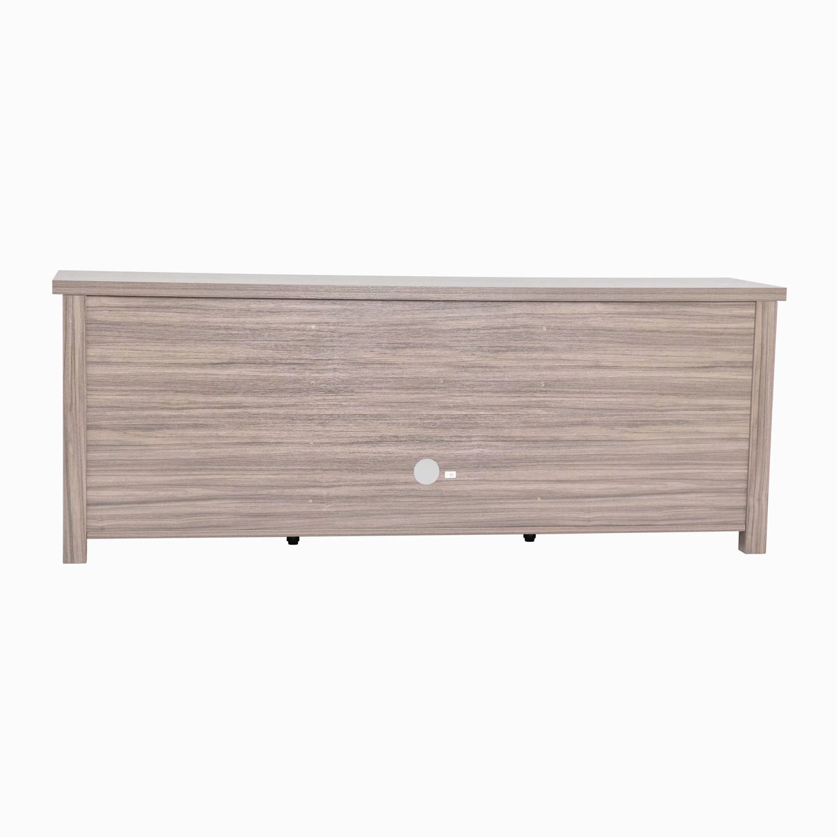 Gray Wash Oak Finish 65" Media Console with 6 Open Storage Shelves W7107