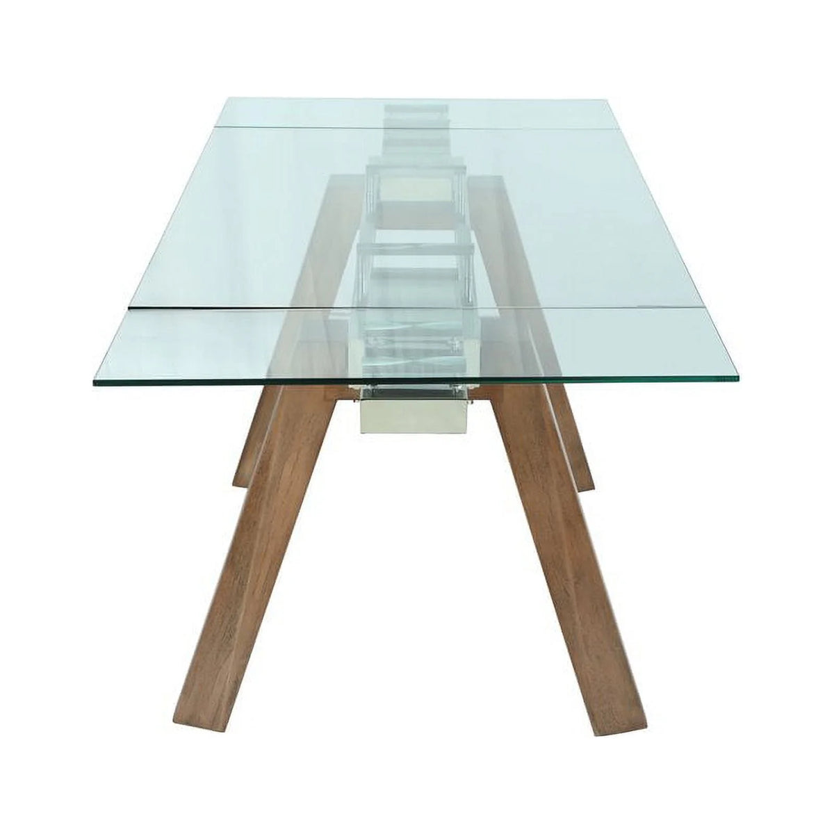 63" Steel and Glass Dining Table P10002