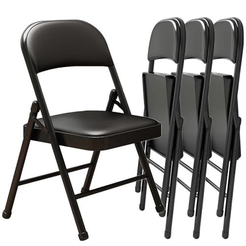 Black Padded Folding Chair W7066