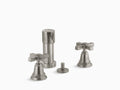 Vibrant Brushed Nickel Vertical Spray Bidet Faucet with Cross Handles G342964