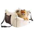 Small Dog Car Seat with Storage Pockets and Safety Leash O185
