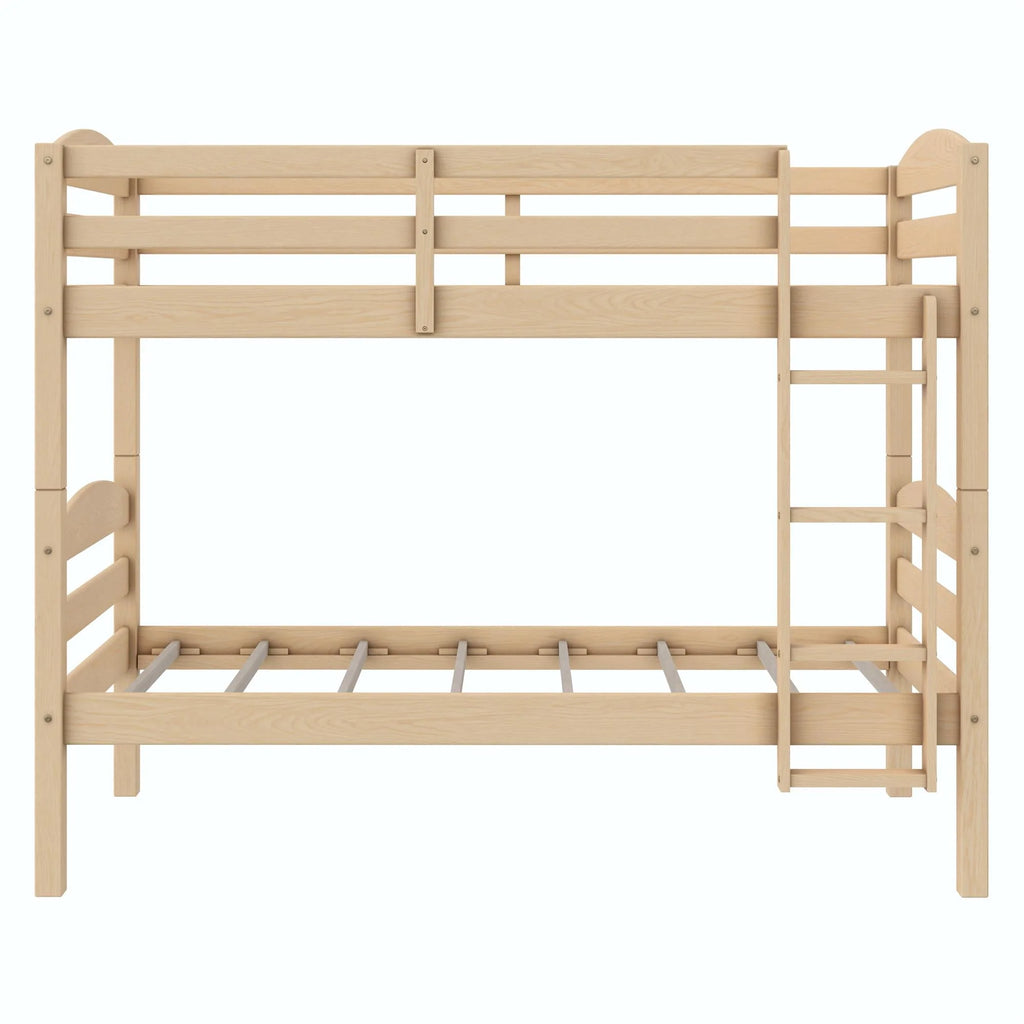 Solid Wood Twin-over-Twin Convertible Bunk Bed J8671