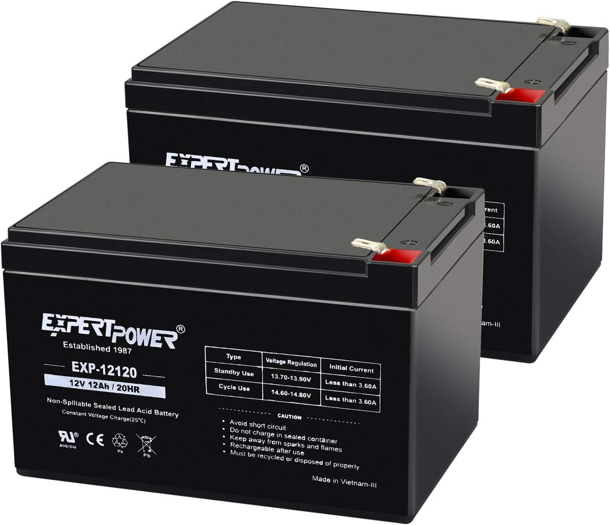 2 Pack 12 Volt 12 Ah Rechargeable Battery G73175