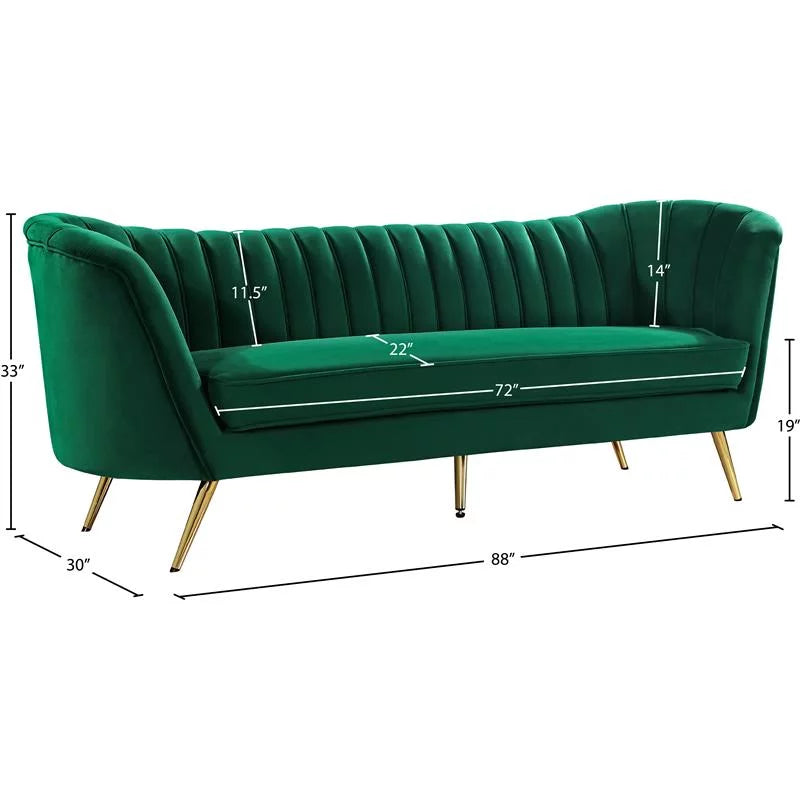 Green Velvet Sofa X846516