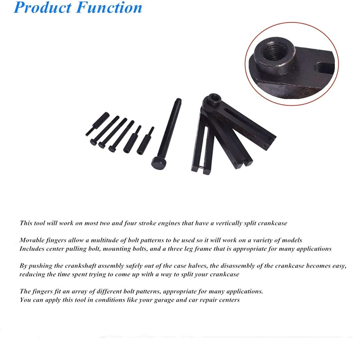 Crank Case Splitter Separator Puller Tool Set Pack of 2 Y301