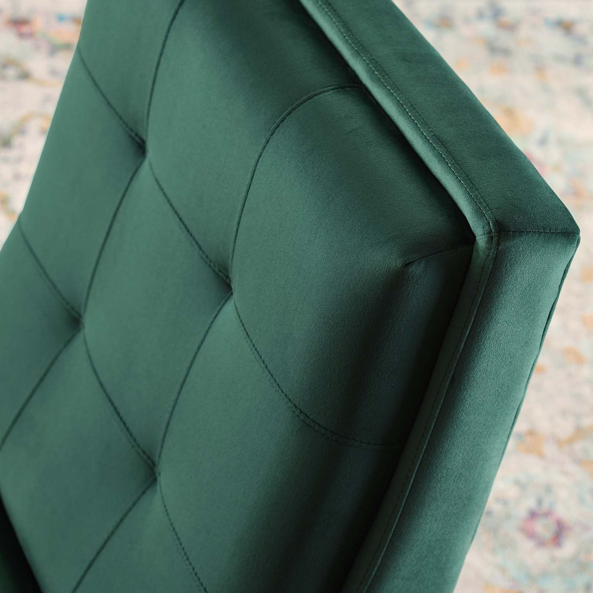 Green Velvet Lounge Chair and Ottoman Set S530652