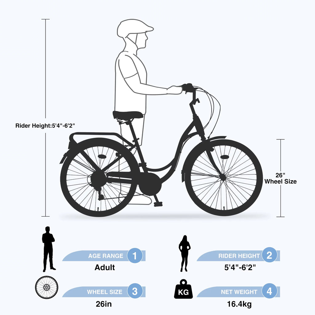26 7 Speed Cruiser Bike Q858787