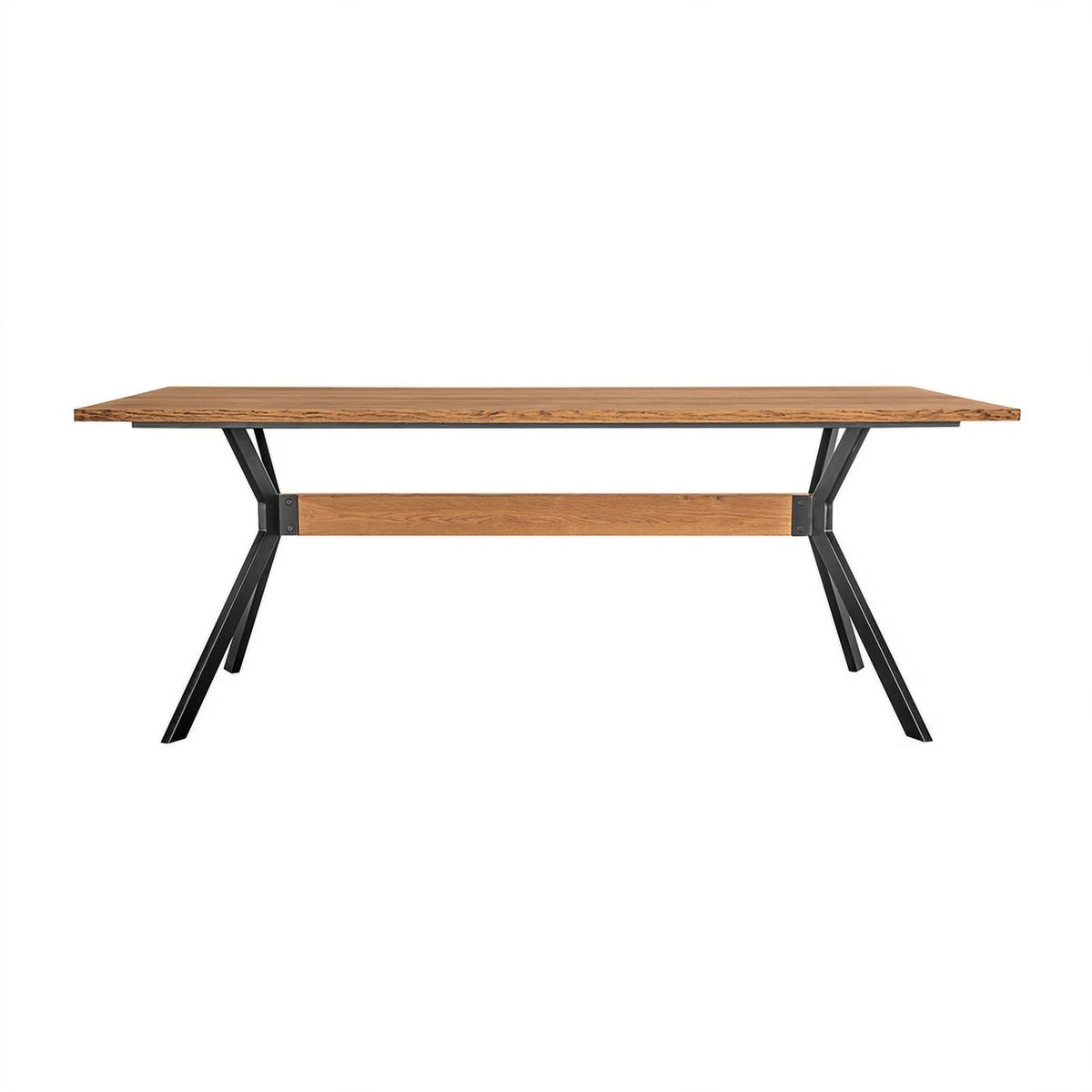 79 Inch Rectangular Wooden Dining Table with Trestle Base Z30765