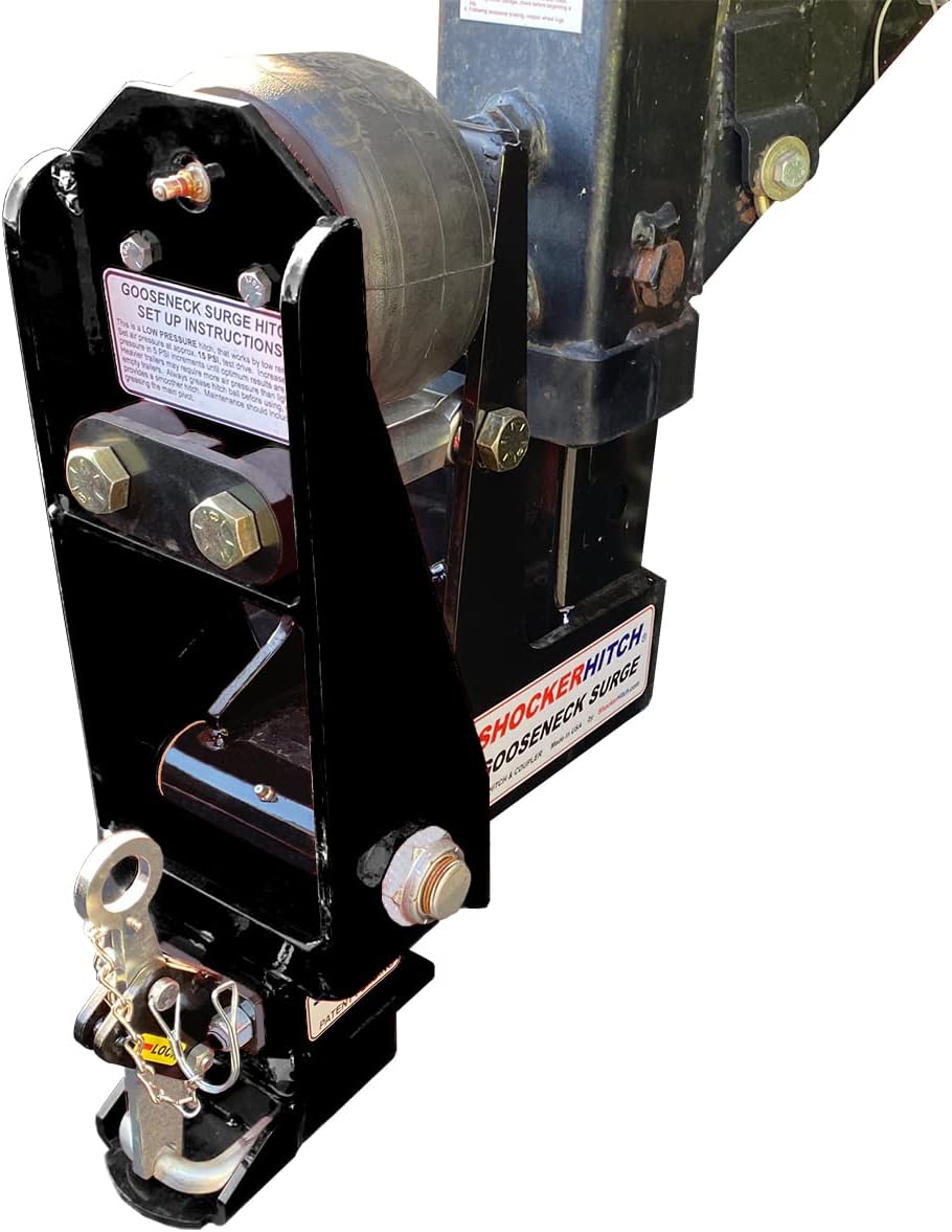 Gooseneck Air Hitch & Coupler, Square 4" Straight Pin 30K Coupler 9" Offset R13049