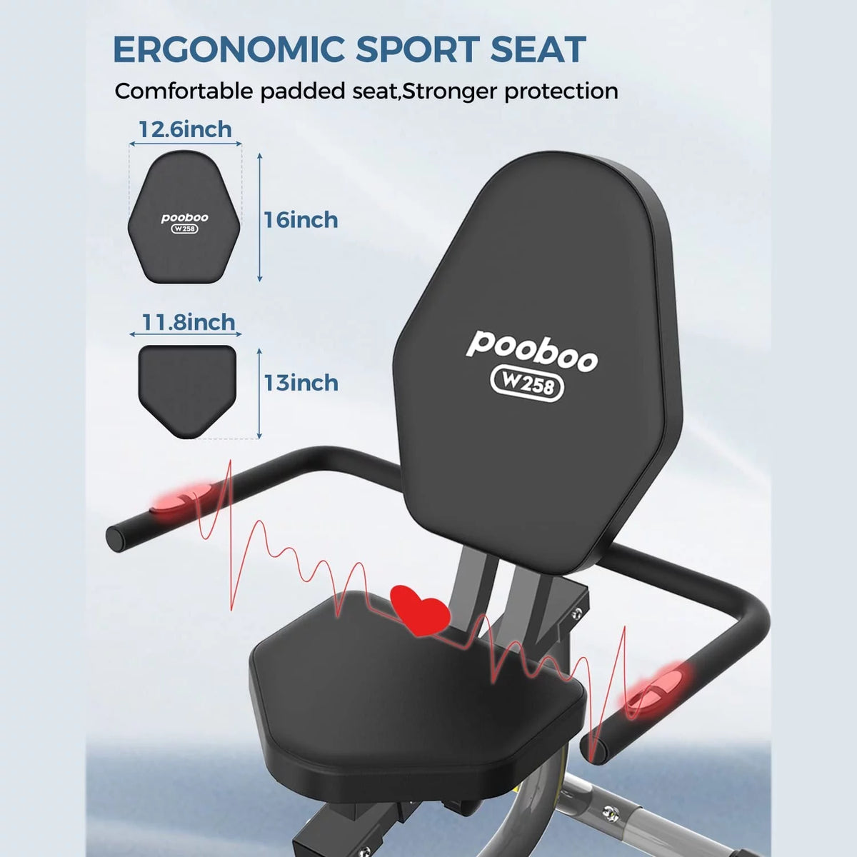 Recumbent Exercise Bike Belt Drive Indoor Cycling Bike A27834