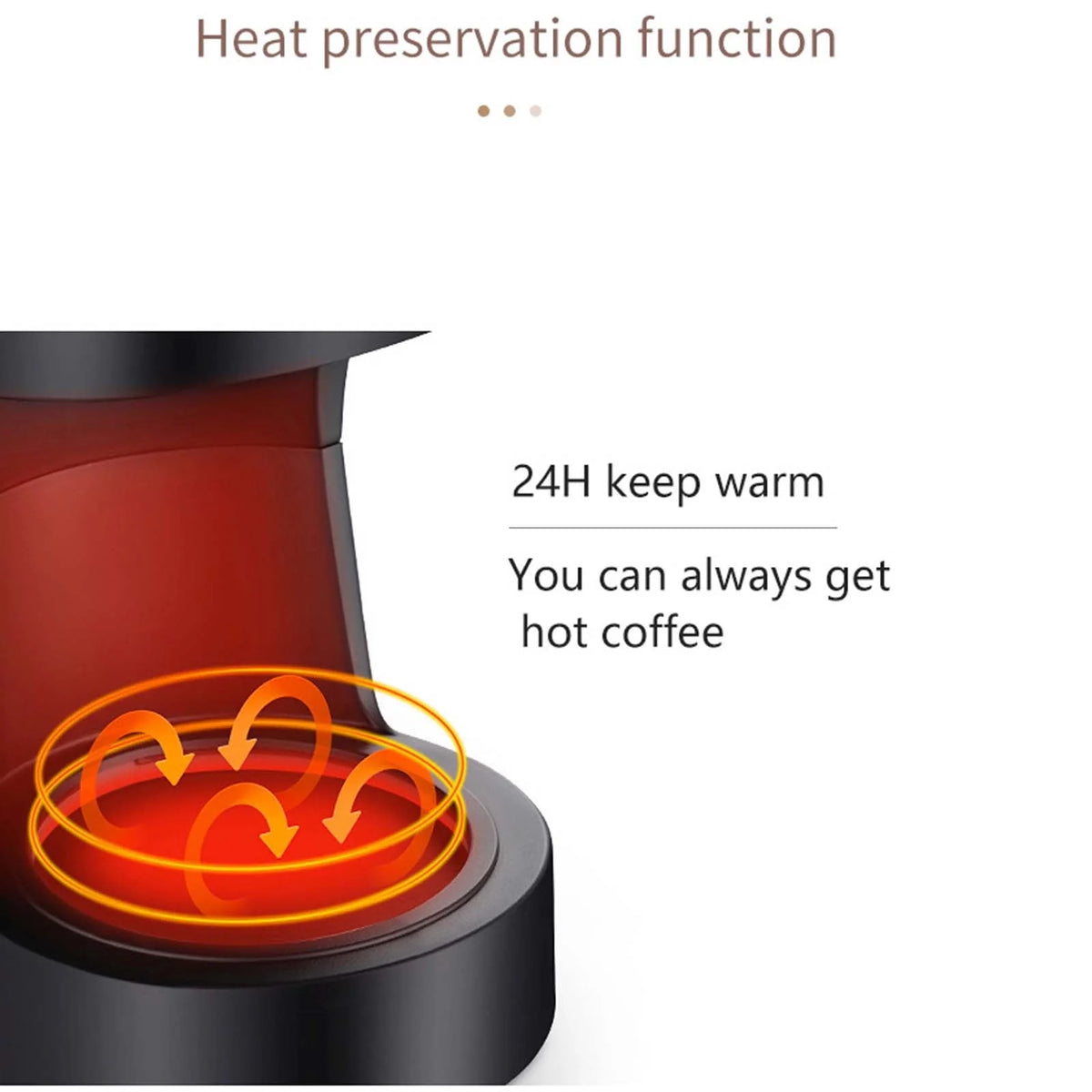 Compact Coffee Maker with Reusable Filter and Coffee Pot N857
