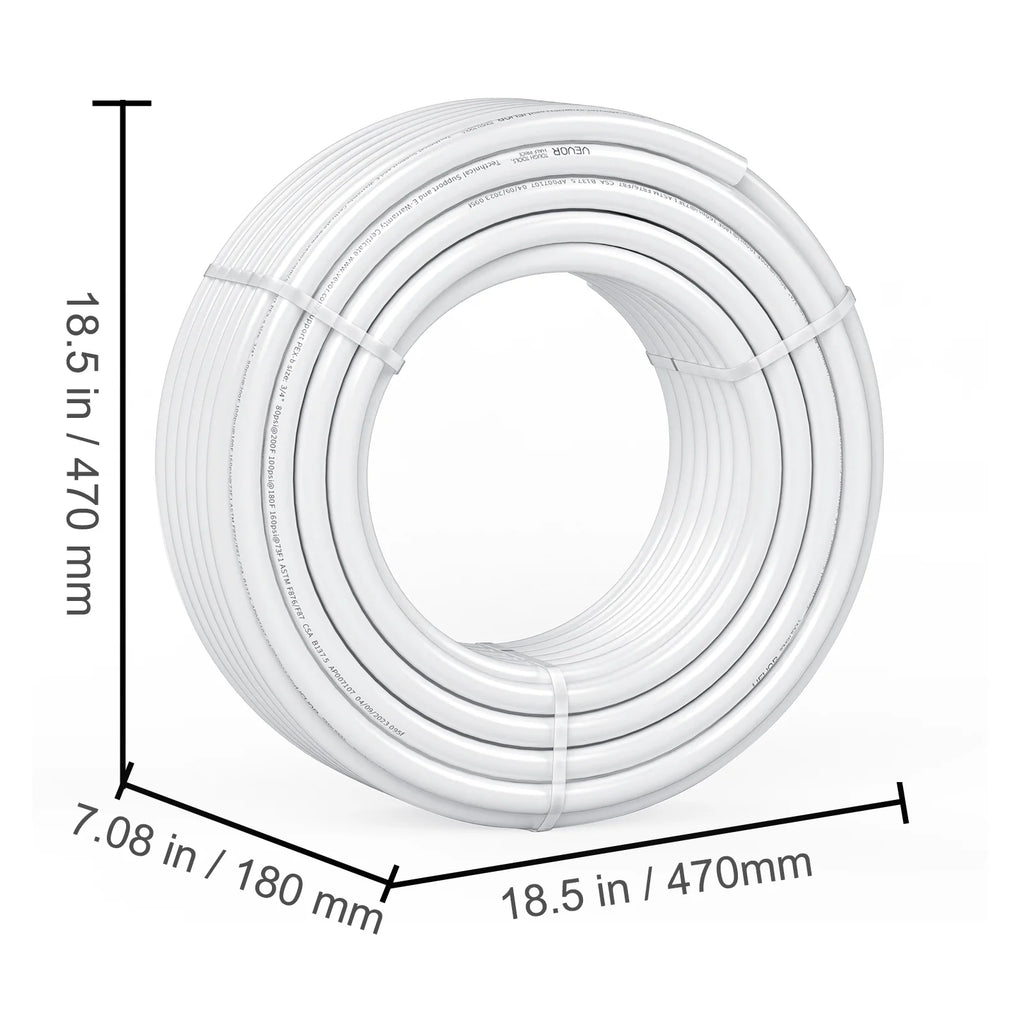 3/4” x 100ft White PEX-B Tubing with Pipe Cutter G322