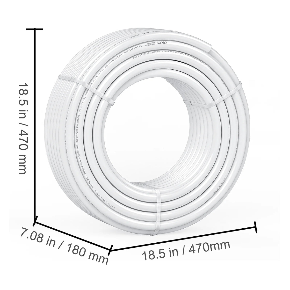 3/4” x 100ft White PEX-B Tubing with Pipe Cutter G322