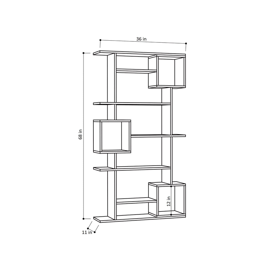 White Multiple Tier Open Shelf Bookcase F264526