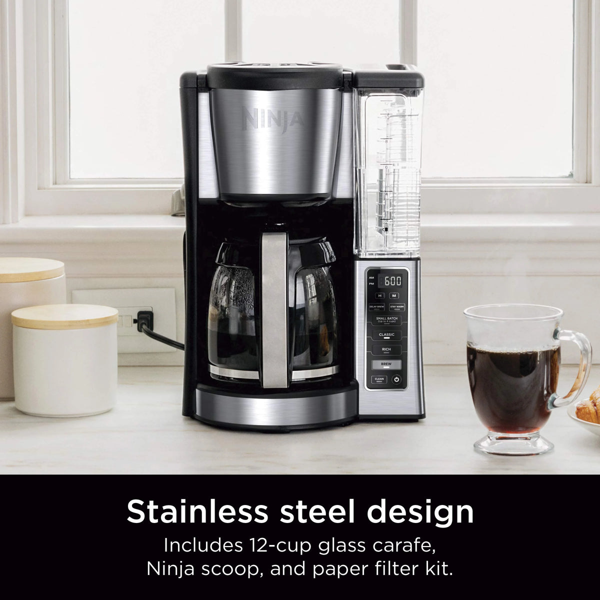 12-Cup Programmable Coffee Maker with Glass Carafe Q92706