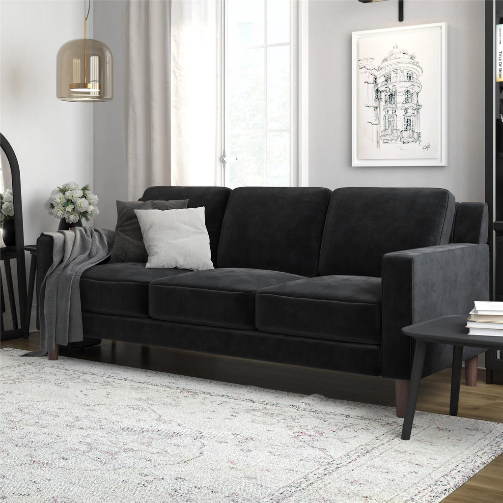 Green Velvet 3 Seater Sofa R81639