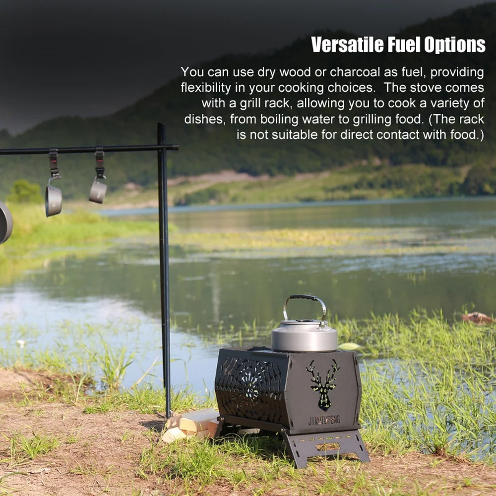 Campfire Stand Portable Wood Burning Camp Stove Z7275