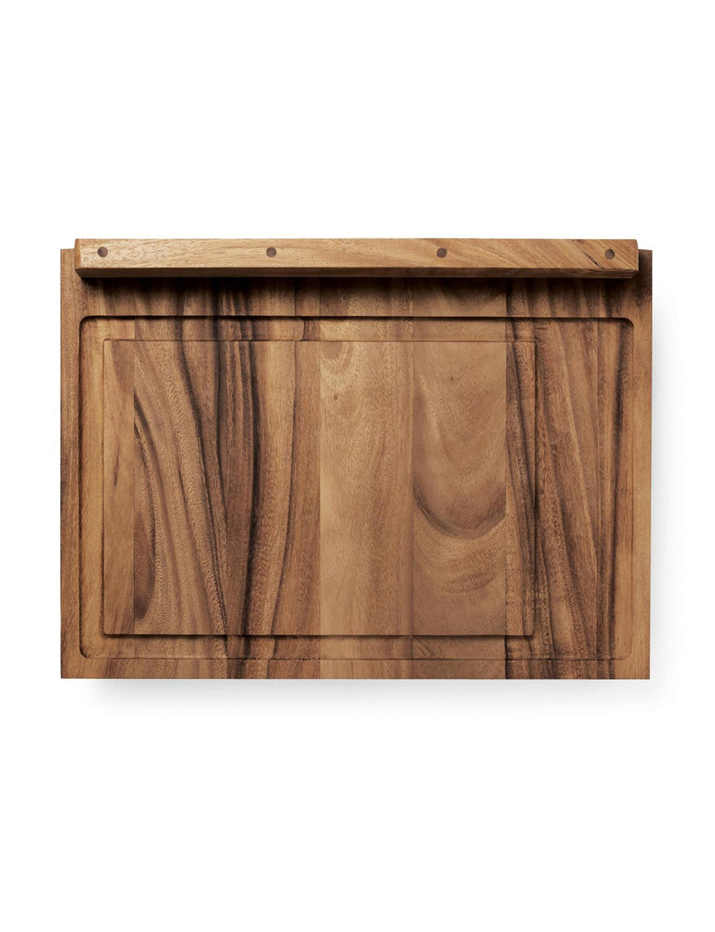 Acacia Wood Double-Sided Cutting Board with Gravy Groove N502